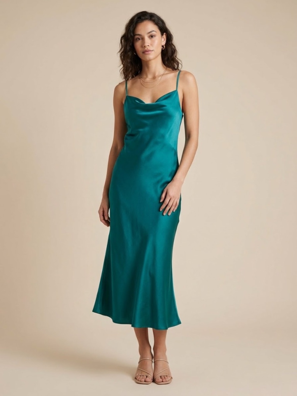Quince 100% Washable Silk Slip Dress - Celestial - Size S